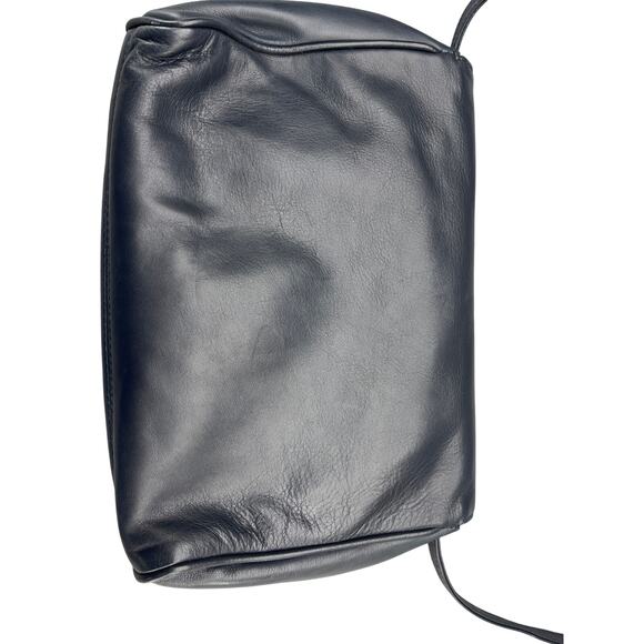 Paloma Picasso Made in Italy Navy Blue Leather Gold Hardware Crossbody Purse - Picture 2 of 16